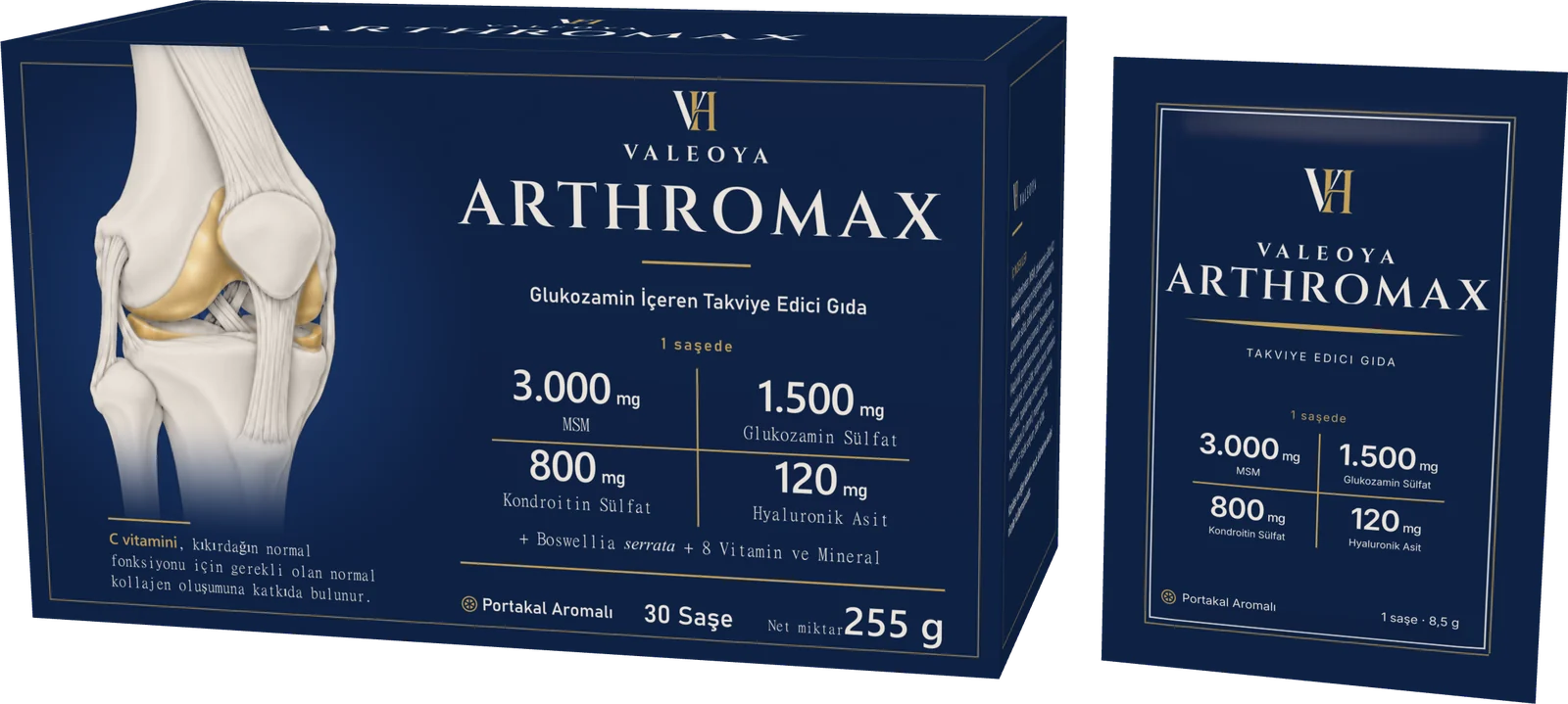 Valeoya ARTHROMAX kutusu ve saşesi